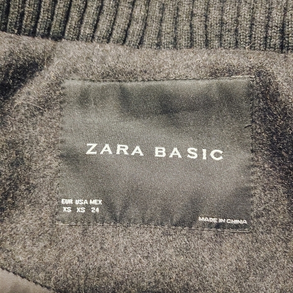Zara Basic Wool women's winter,‎ Fall, Spring jacket gray XS - Picture 10 of 11